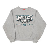 Vintage Age 10-12 Philadelphia Eagles Nfl Sweatshirt - Medium Grey Cotton Blend