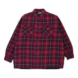 Big Creek Clothing Checked Overshirt - XL Red Polyester Blend