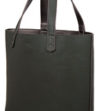 Reversible Vegan Tote In Green & Metallic