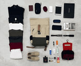 Everyday Hemp Rolltop Backpack in Navy Blue