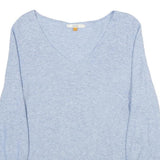 BLEND Womens Blue Jumper V-Neck Basic Knit L Comfortable Stylish Soft