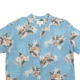 ISLAND SHORES Mens Blue Pineapple Floral Rayon Shirt 2XL Summer Casual