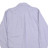 LAUREN RALPH LAUREN Mens Blue & Red Check Shirt L Classic Fit Cotton Long Sleeve