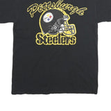 NFL Mens Black Pittsburgh Steelers Graphic T-Shirt M Short Sleeve Crew Neck