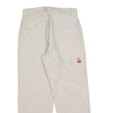 PACIFIC WAVES Womens Cotton Blend White Regular Straight Trousers W32 L27 Casual