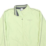 REEBOK Womens Lime Green Casual Zip Jacket XL Polyester Blend Plain Sporty