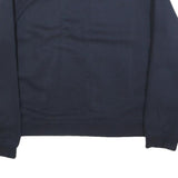 GUESS Womens Navy Blue Sweatshirt M Crew Neck Cotton Logo Print