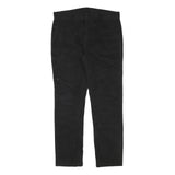 LEVI'S Mens Cotton Blend Black Slim Straight Trousers W34 L29 Casual Zip Cotton
