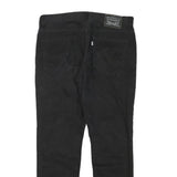 LEVI'S Mens Cotton Blend Black Slim Straight Trousers W34 L29 Casual Zip Cotton