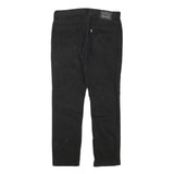 LEVI'S Mens Cotton Blend Black Slim Straight Trousers W34 L29 Casual Zip Cotton