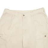 CHAPS RALPH LAUREN Mens Shorts Beige Casual Cargo Plain L W36 Classic Cotton
