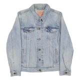 LEVI'S Womens Blue Denim Jacket L Cotton Blend Button Closure Classic Fit