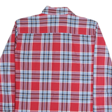 BIG STAR Mens Red & Blue Check Shirt M Cotton Long Sleeve Casual