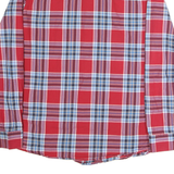 BIG STAR Mens Red & Blue Check Shirt M Cotton Long Sleeve Casual