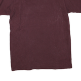 CHAMPION Mens Maroon Cotton Blend Graphic T-Shirt L Short Sleeve Crew Neck Logo