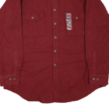 ST JOHN'S BAY Mens Red Cotton Blend Shirt XL Button Long Sleeve Casual
