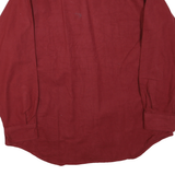 ST JOHN'S BAY Mens Red Cotton Blend Shirt XL Button Long Sleeve Casual