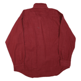 ST JOHN'S BAY Mens Red Cotton Blend Shirt XL Button Long Sleeve Casual