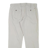 TOMMY HILFIGER Mens Regular Beige Cotton Blend Trousers W34 L30 Classic Zip