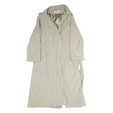 BURTON Womens Beige Cotton Blend Classic Trench Jacket L Button Closure