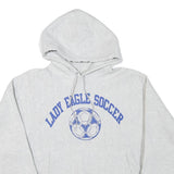 CHAMPION Mens Grey Lady Eagle Soccer Pullover Hoodie M Sportswear Cotton Blend