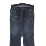 LEVI'S Mens Regular Blue Denim Dark Zip W31 L30 Classic Straight Jeans