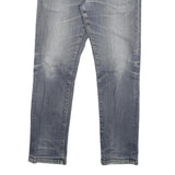 CARHARTT Mens Jeans Blue Slim Skinny Denim Medium W32 L27 Zip Closure