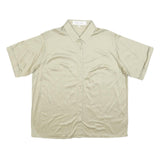 PETER HAHN Womens Beige Shirt L Lightweight Polyester Button Closure Casual