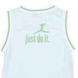 NIKE Girls Light Blue & Green Sleeveless Jersey M Just Do It