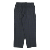 WESTBURY Mens Wool Blend Black Relaxed Straight Trousers W32 L28 Classic Smart