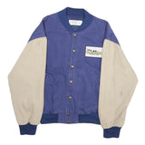 DISNEY Mens Blue & Cream Cotton Blend Button Jacket M California Adventure Patch