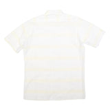 HIT FASHION Mens White Shirt S Cotton Blend Casual Short Sleeve Button Pocket