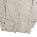 TUDOR COURT Womens Beige Nylon Jacket L Button Closure Lightweight Plain