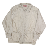 TUDOR COURT Womens Beige Nylon Jacket L Button Closure Lightweight Plain