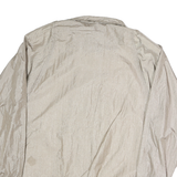 TUDOR COURT Womens Beige Nylon Jacket L Button Closure Lightweight Plain