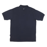 NAUTICA Mens Navy Blue Short Sleeve Plain XL Cotton Blend Polo Shirt