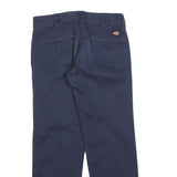 DICKIES Mens Cotton Blend Slim Navy Blue Trousers W29 L30 Casual Workwear Zip