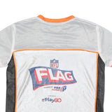 NFL Mens White & Orange Bengals Graphic T-Shirt M Short Sleeve V-Neck Sportswear
