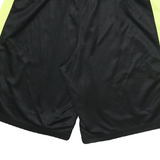 NIKE Mens Black & Yellow Sports Shorts L W28 Polyester Blend Breathable