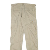 CARHARTT Mens Cotton Blend Beige Workwear Regular Straight Trousers W32 L31