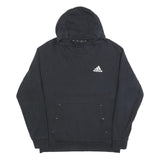 ADIDAS Mens Black Hoodie M Cotton Pullover Sports Casual Sweatshirt