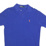 POLO RALPH LAUREN Mens Blue Polo Shirt Short Sleeve S Cotton Blend Classic Fit