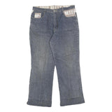 ANGE Womens Blue Relaxed Straight Denim Light W32 L27 Betty Boop Printed Pockets