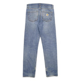 CARHARTT WIP Mens Jeans Blue Regular Straight Denim Medium W29 L32 Zip Closure