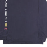 CARHARTT Mens Navy Blue Graphic T-Shirt M Long Sleeve Crew Neck Workwear