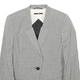 BOSS HUGO BOSS Womens Grey Wool Blend Blazer Jacket UK 4 Tailored Button Closure
