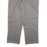 DICKIES Mens Grey Cotton Blend Regular Straight Trousers W40 L30 Workwear Zip