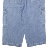 REWARD Mens Denim Blue Cargo Shorts XL W40 Casual Cotton Blend Pocket Design