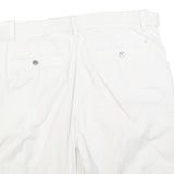 CALVIN KLEIN Mens White Casual Shorts M W33 Cotton Blend Belted Comfortable