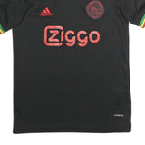 ADIDAS Mens Black Red Green Yellow Football T-Shirt S Short Sleeve V-Neck Ziggo